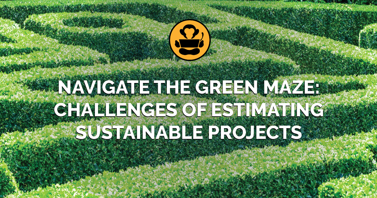 Takeoff Monkey blog article: Navigate the Green Maze: Challenges of Estimating Sustainable Projects: image of green hedge maze
